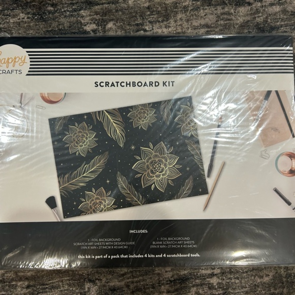 Gold and Black Scratchboard Kit